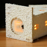 Popxstar Christmas Led Light Wooden House with Snowflake Luminous Cabin Christmas Decorations For Home Xmas Ornament New Year Gifts