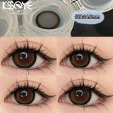 2PCS Brown Contact Lenses with diopters Natural Big Pupils cosmetics Beautiful Annual Color Contact Lenses  Fast Shipping