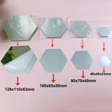Popxstar 6/12Pcs Hexagon Acrylic Mirror Wall Stickers Home Decor DIY Removable Mirror Sticker Living-Room Decal Art Ornaments For Home