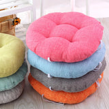 Solid color round Seat cushion thick linen-cotton chair stool cushion Four Seasons winter home kindergarten school student