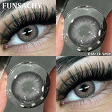 1 Pair Yearly New Korean Natural Lenses Color Contact Lenses Eyes Black Beautiful Pupil Brown Eye Contacts Cosmetic Len