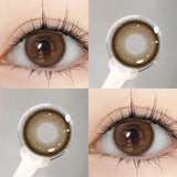 New 1 Pair Contact Lenses for Eyes with Degree 0~-8.00 Brown Pupils for Natural Fashion Korean High Quality Lenses