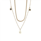Popxstar 316L Stainless Steel Multilayer Chain Star Charm Necklace Bracelet For Women New Trend Jewelry Set Girls Party Gifts