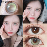 Popxstar  1 Pair Korean Colored Contact Lenses with Degree Myopia Lenses Anime Accessories Pink Lenses Cyan Cosplay
