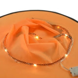 Popxstar Halloween Decoration Outdoor Hanging Lighted Glowing Witch Hat Lights String Battery  Outdoor Yard Tree Decorations