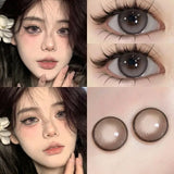 Popxstar  1 Pair Nature Color Eyes Contacts Lenses Myopic Prescription -0.00 to -8.00 Pupils Brown High Quality  Lens Fast Shipping