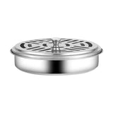 Popxstar 1pc Stainless Steel Mosquito Repellent Incense Box Ash Tray Portable With Cover Household Items Decoration