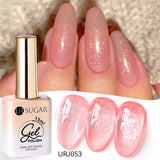 popxstar UR SUGAR 15ml Jelly Milky White Translucent Color Gel Polish Semi Permanent UV Gel Nail Art Soak Off Gel Varnish Latest Fashion