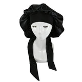 Popxstar Women Satin Solid  Night Sleep Cap Hair Care Bonnet Nightcap For Women Men Unisex  Bonnet De Nuit Shower Turban