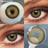 1 Pair Blue Color Contact Lenses Grey Pupils Fashion Natural Soft Lens Eye Makeup Contacts Cosmetics Color Lens Yearly