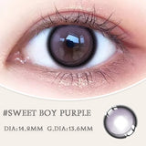 Popxstar  2Pcs Best Selling Color Contacts Lenses Myopia Degree -0.00 to -8.00 Purple Series Soft Lens Contact Lenses with Natural