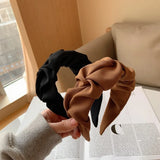 Popxstar New Fashion Hair Hoop Hair Bands for Women Girls Flower Solid Color Headbands Designer Wide Hairband Hair Accessories Headwear