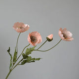 Popxstar spring decor Artificial Flowers Fake Poppy Silk Flowers Long Stem Housewarming Garden Table Wedding DIY Party Wedding Bridal Bouquet Decor