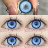 Popxstar  2pcs Cosplay Colored Contact Lenses Anime Green Contacts Lenses Halloween Colorful Pupil Blue Purple Red Pink Yellow Lens