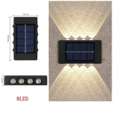 Popxstar Solar LED Outdoor Light Solar Lighting Sensor Lamp Streetlights Exterior Garden Decoration Garland Waterproof Solar Wall Light