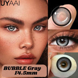 Popxstar  1 Pair Colored Contact Lenses Natural Brown 14.5mm Big Eyes Contacts Cosmetics Green Eye Color Lens Gray Lens Women Makeup