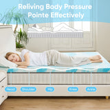 Popxstar 2-3 Inch Gel Memory Foam Mattress Topper Full Size Cooling Mattress Soft and Breathable Bed Topper School Bedroom Furniture
