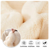Popxstar Thicken Rabbit Plush Rug Velvet Floor Mat For Bedroom Rugs Bedside Bed Super Soft Winter Warm Carpets Kids Room Blanket Decor