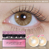 Popxstar Contact Lenses for Eyes 1 Day Daily Lens High Wearing Comfort Lenses Brown Lenses Fashion Blue Contacts 10 Pcs/5Pair