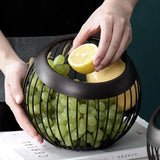 Popxstar  Iron Storage Fruit Plate Drain Basket Egg Vegetable Storage Bowls Nordic Snack Candy Fruit Basket Kitchen Home Storage Organizer