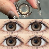 Popxstar  2pcs Color Contact Lenses For Eyes Nature Circular Myopia Prescription Beauty Pupil Dark Brown Eye Lenses Free Shipping
