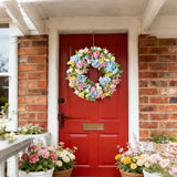 Popxstar  Easter Peony Wreath - Artificial Spring Door Wall Decor, Realistic Faux Flowers for Easter Party, Holiday Home Gift for Women