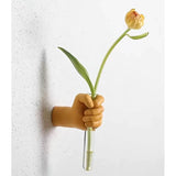 Popxstar Modern Geometric Resin Wall Vase Wall Mounted Vase Handmade Decorative Flowers for Room Decoration Vas Art Flower Decoration