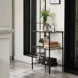 Popxstar 3-5 Tier Storage Bookshelf Adjustable Metal Wire Racks Heavy Duty Standing Shelf Organizer for Living Room and Kitchen