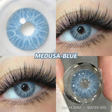 Popxstar  2pcs Blue Green Contact Lenses Yearly New Colored Lens Brown Natural Cosmetic Gray Big Eyes Korean Student Beauty Pupil