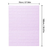 Popxstar 70cmx1m/2m/3m/5m/10m Wallpaper Brick 3D Wall Sticker Foam Self Adhesive DIY Living Room Decor Waterproof Paper