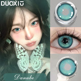 Popxstar  1 Pair Contact Lenses for Eyes With Degree Blue Lenses Beautiful Pupils Graduated Fashion Make up  Lens New Natural Style