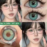 Popxstar NEW 2pcs Color Contact Lenses for Fashion Natural Cosmetic High Quality Blue Contacts Green Eye Brown Cosmetic Lenses