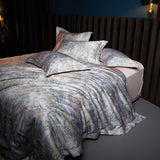 Popxstar  Premium 1000TC Egyptian Cotton Luxury Bedding Set Boho Style Digital Printing Duvet Cover Flat/Fitted Bed Sheet Pillowcases 4Pcs