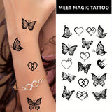 Popxstar  Magic Tattoo Waterproof Temporary Tattoo Sticker Lasts To 15 Days Butterfly Tattoo