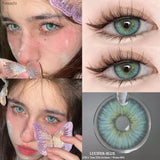 Popxstar  2pcs Colored Contact Lenses for Eye Natural Pupils Green Blue Contact Lenses Beauty Cosmetics High Quality Lens Yearly