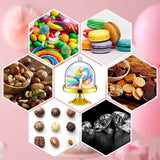 Popxstar 8/4pcs Clear Mini Candy Dessert Holder Cupcake Display Stand Plate with Lid Wedding Birthday Party Decor Supply Baby Shower Box