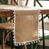 Popxstar Table Runners Farmhouse Rustic Natural Jute Lace Vintage Country Wedding Birthday Thanksgiving Christmas Party Table Decoration