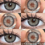 Popxstar New 1pair Colored Contact Lenses for Eyes Natural Brown Contacts Lenses Fashion Blue Eyes Lenses Yearly Gray Pupils