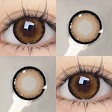 Popxstar  1Pair Myopia New Freshly Colour Contacts Lenses Large Diameter14.5mm Natural Eye Lenses Beauty Pupil Brown Gray Lenses