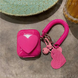 Popxstar Rose Heard Design Case For Airpods 3 2 1 Pro Fidget Toys Soft Silicone Cover For Airpods 2 3 Pro Spring Fexible Keychain