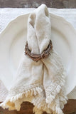 Popxstar 6PCS Napkin Rings Modern Farmhouse Decor Tablescape Neutral Napkin Rings Grapevine Wreaths Placesetting Wedding Placesetting