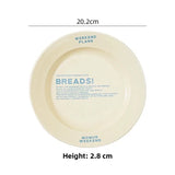 Popxstar Ele White Cerc Western Dinner Plate with  Knot Simple Design Oval ape Fi Plate Home Use Cake Serving Di