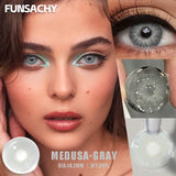 Popxstar  2pcs Colorcon Contact Lenses Gray Pupils for Eyes Fashion Color Contact Lenses Eye Makeup Beauty Cosmetics Blue Lenses