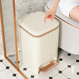 Popxstar  9/12L Wastebasket Pressing Type Recycle Bin with Pedal Lid Luxury Large Capacity Trash Bin Home Use Bathroom Kitchen Trash Can