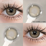 Popxstar  1 pair Colorcon Contact Lenses for Eyes Black Lenses Beautiful Cosmetic Pupil Blue Lenses Big Eyes Contacts Lens Yearly