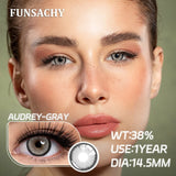 Popxstar  1 Pair Dark Black Color Contact Lenses for Eyes Natural Brown Grey Eye Contacts Beautiful Pupils Makeup Lens Yearly Use