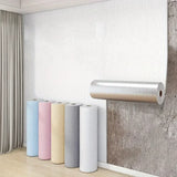 Popxstar 3D Self-Adhesive Linen Wallpaper Continuous Waterproof Wall Stickers Living Room Bedroom Kitchen Cabinet Waterproof Wall Sticker