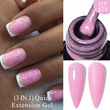Popxstar 7ml Jelly Nude Quick Extension Gel Nail Polish 3 In 1 Finger Prolong Long Lasting Construction Gel Varnish Nail Art