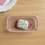 Popxstar Fashion Simple Big Pink Blue Dots Polka Point Pattern Glossy Earphone Case with Ring Cover for AirPods 1 2 3 4 Pro Pro2