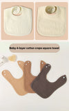 Popxstar Pure Cotton Gauze Baby Bib Soft Breathable U-Shaped Saliva Towel for Infants Comfortable And Airy Neck Cover for Babies
